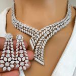 💎 Moissanite Diamond Necklace set Jewellery